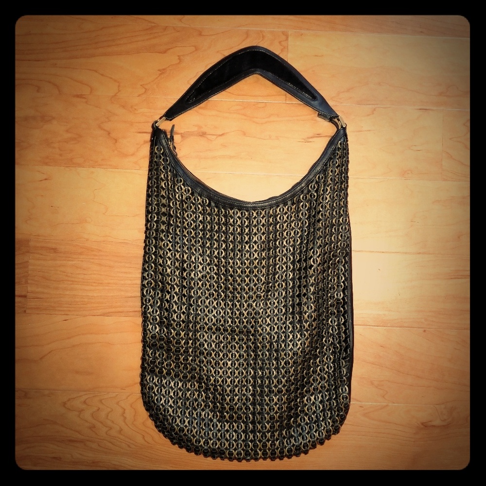 Francesco Biasia Ponyhair Leather Rivet Purse